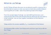 When to use Tolcap