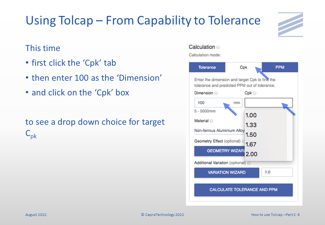 How to Use Tolcap - Part 2 - Achieving Capability slide 6