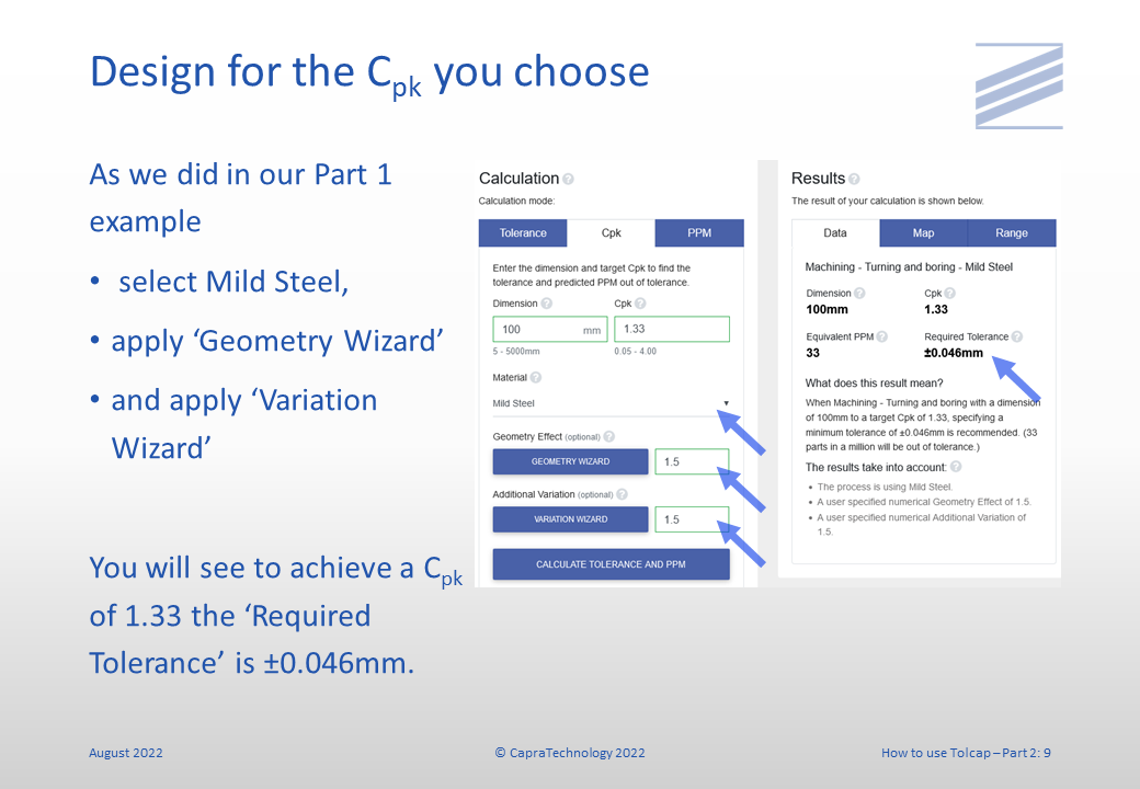 How to Use Tolcap - Part 2 - Achieving Capability slide 9