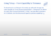 Using Tolcap – From Capability to Tolerance - 3