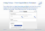 Using Tolcap – From Capability to Tolerance - 4