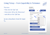 Using Tolcap – From Capability to Tolerance - 5