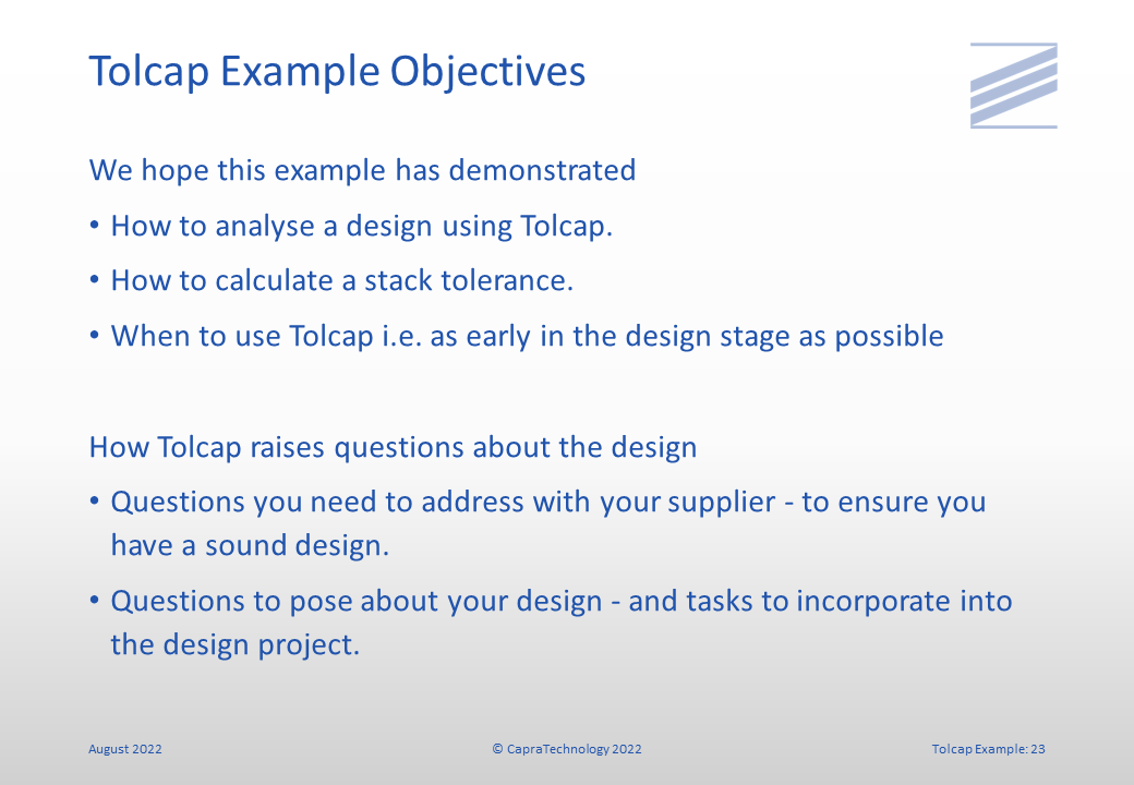 Tolerance Stack Example slide 23