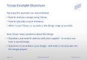 Tolcap Example Objectives