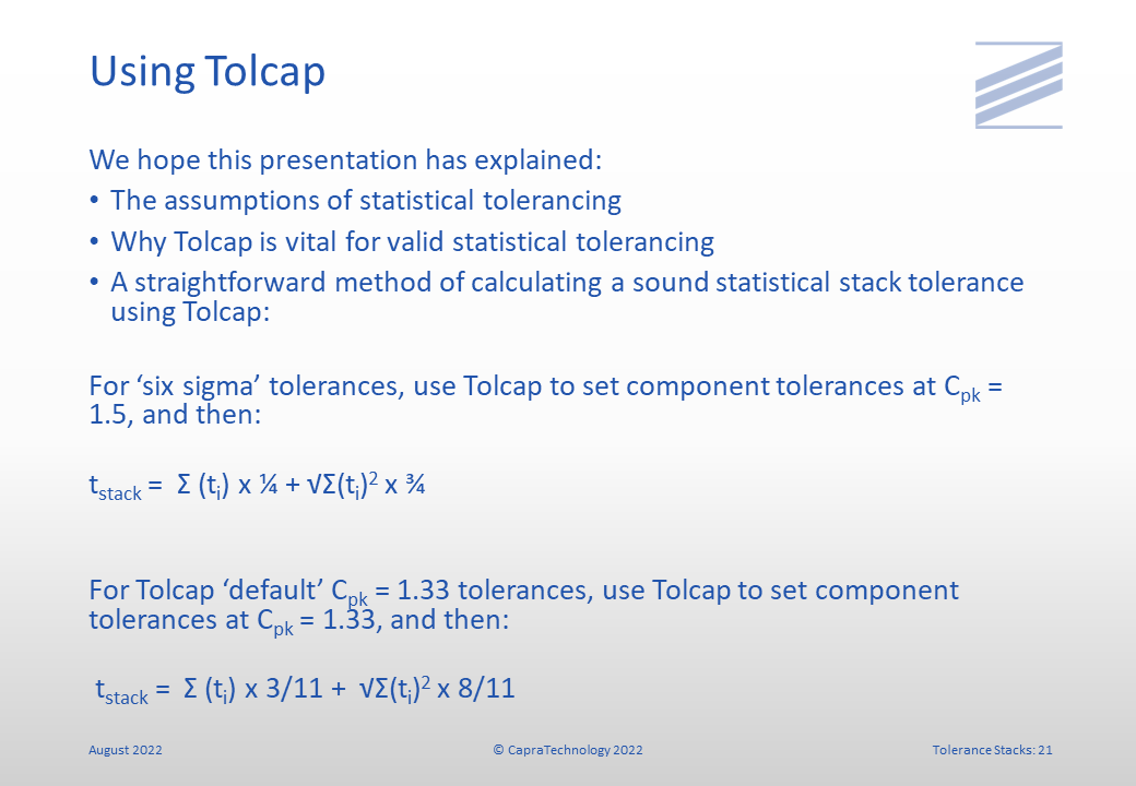 Tolerance Stacks slide 21