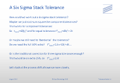 A Six Sigma Stack Tolerance - 3