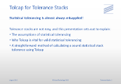 Tolcap for Tolerance Stacks