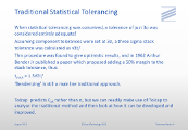 Traditional Statistical Tolerancing - 1